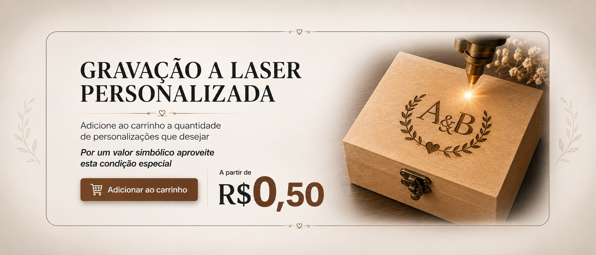 banner personalização a laser